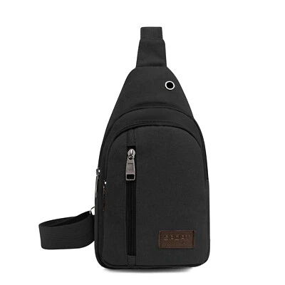 Riñonera deportiva causal de lona para hombre Foto 1 de 4