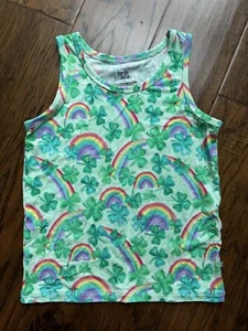 Camiseta sin mangas Birdie Bean Toddler’s 4T bambú día de San Patricio 4 hojas trébol arco iris - Imagen 1 de 4