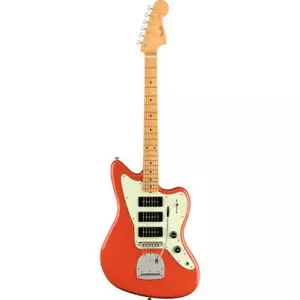 Fender Noventa Jazzmaster Electric Guitar, Maple Fingerboard, Fiesta Red - Picture 1 of 7