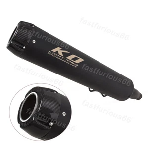 Black Exhaust Mufflers Pipe Motorcycle Steel Tips For Haojue TR300 TBR 2022-2023 - Picture 1 of 7