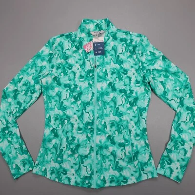 Tommy Bahama Active Golf Tenis Top Cremallera Completa Manga Larga Colorido Floral Talla S Foto 1 de 4