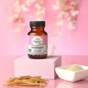 Organic India Shatavari Women’s Health (Natural Estrogens) 60 Capsules Bottle - Picture 1 of 6