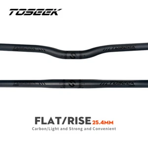 25.4mm Handlebars Carbon Fiber Mountain Road Bicycle Flat Bar Riser Bar UD Matte - Picture 1 of 12