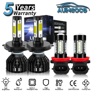 For Toyota Yaris 2007-2020 Combo 4x LED Headlight High Low Beam Fog Light Bulbs - Picture 1 of 17