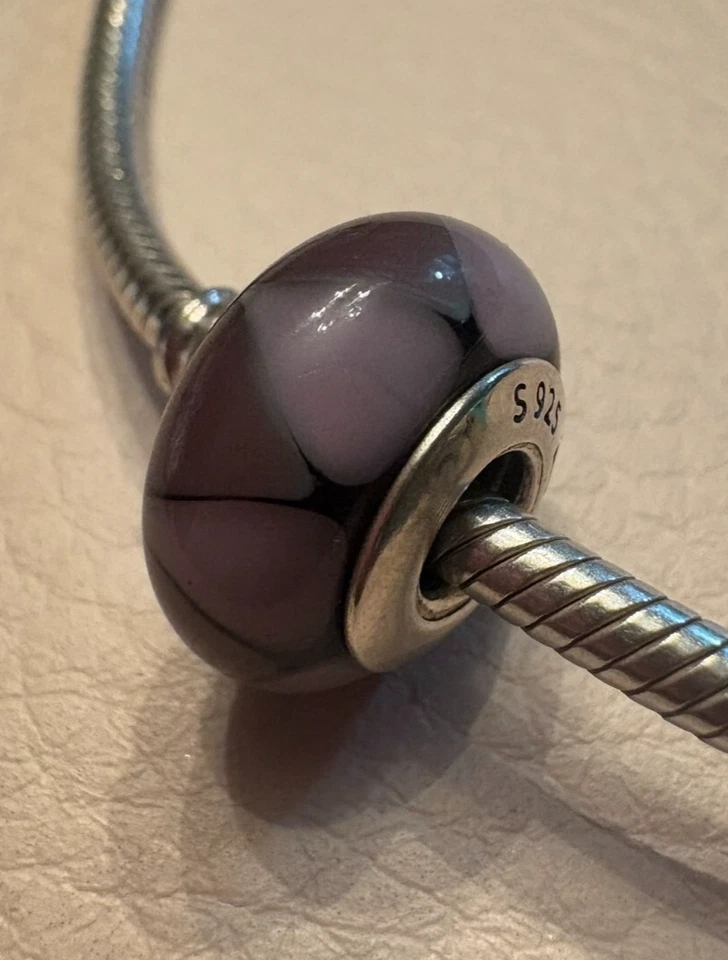 Authentic Pandora Geometric Murano Glass Charm Retired Vintage - Image 1 of 1