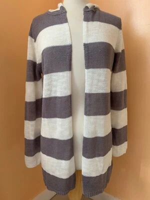 Mujer Cárdigan Dos Tonos Con Sudadera Con Capucha Talla M Manga Larga Frente Abierto Foto 1 de 4