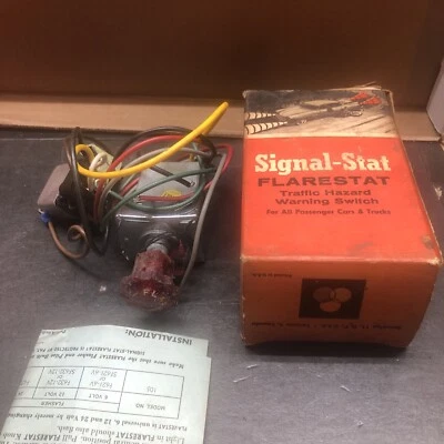 Chevy Ford Plymouth 1950S Estadística de señal Flarestat Cromo Interruptor de advertencia de peligro Nos Foto 1 de 4