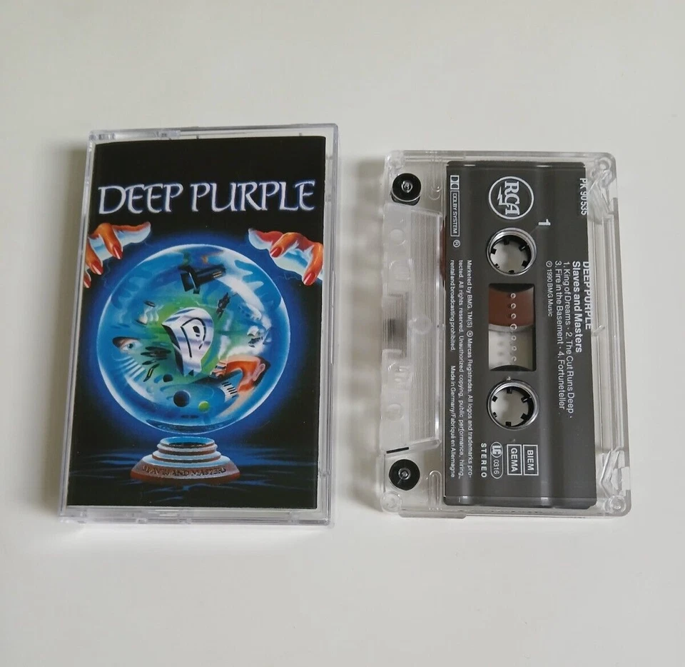 DEEP PURPLE SLAVES AND MASTERS CASSETTE TAPE RCA BMG 1990 — 第 1/1 张图片