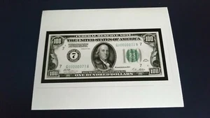 OLD SCHOOL $100 BILL black and white vinyl sticker!  4.0 x 1.9 - Picture 1 of 1