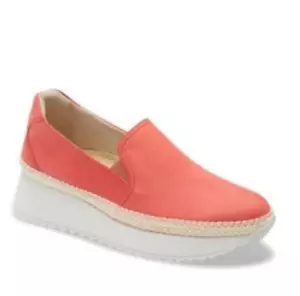 PAUL GREEN Candice Super Soft Platform Sneakers Sz 8 US/5.5 UK Nubuck Coral - Picture 1 of 13