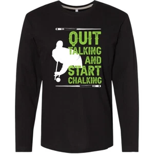 Inktastic Pool Player Billiards Quote Long Sleeve T-Shirt Game Chalk Apparel Tee - Picture 1 of 1