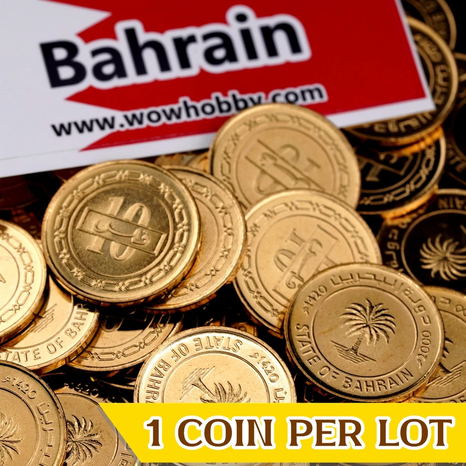 1991-2000 Bahraini 10 Fils Coin (km17) - UNC, Coin from Bahrain! 🇧🇭 - Image 1 of 1