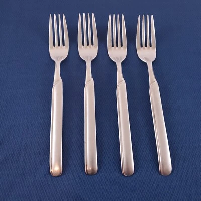 (4) Dinner Forks JA Henckels SYNERGY 18/10 Stainless 8" Glossy w/Frost Handle - Image 1 of 4