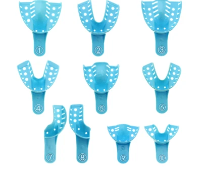 Bandejas de impresión dental de plástico perforado varios tamaños disponibles 12/bolsa  Foto 1 de 4