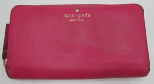 Kate Spade Designer rosa Continental Clutch Geldbörse mit umlaufendem Reißverschluss - Bild 1 von 10