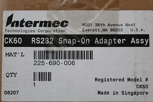 INTERMEC 225-690-006 RS232 SNAP-ON ADAPTER Model AA5 - Picture 1 of 8