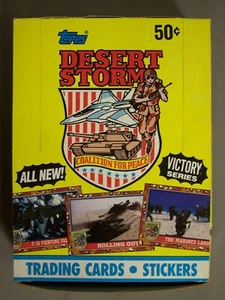1991 Topps DESERT STORM CARDS - SERIE VITTORIA (scatola mai aperta) - NUOVE!!!! WOW! L@@K - Foto 1 di 2