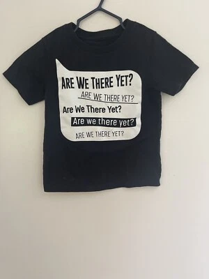 TCP niños pequeños ¿Ya estamos ahí? Camisa manga corta 100 % algodón negra 2T Foto 1 de 4