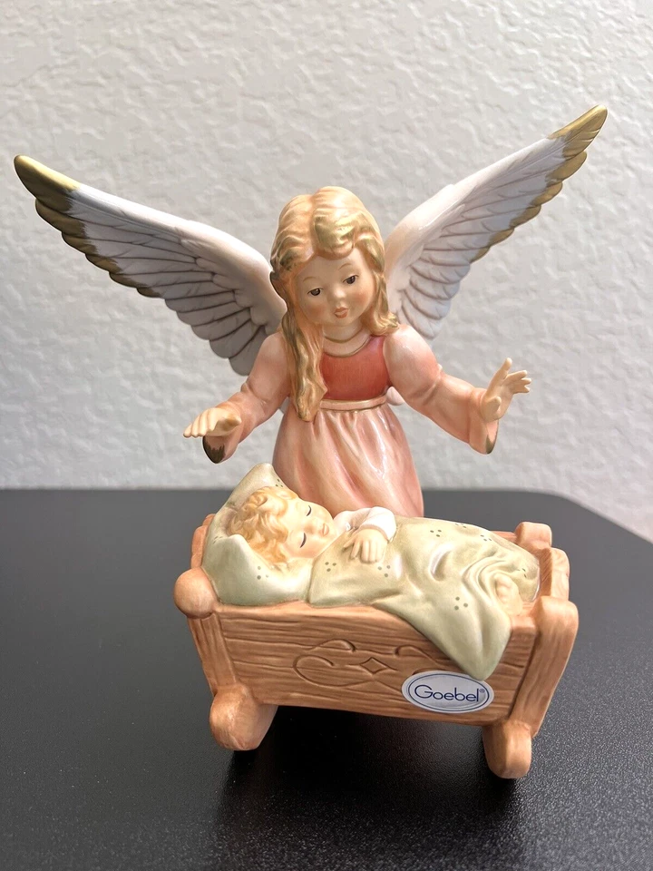Goebel # 301303 "Guardian Angel with Cradle" Multicolor retired