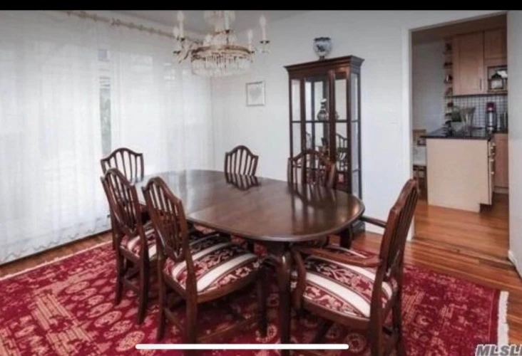 Ethan Allen樱桃木餐桌和6把椅子带前置 — 第 1/1 张图片