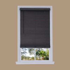 Unbranded Distressed Faux Wood Blind 38 in. W x 72 in. L Cordless Brown Oak - Picture 1 of 3