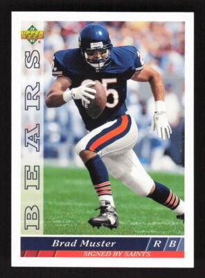 1993 Upper Deck #284 Brad Muster New Orleans Saints - Image 1 of 2