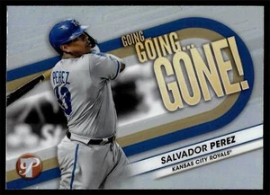 2023 Topps Prístino SALVADOR PEREZ GOING GOING GONE INSERTO GGG-3 REALEZA - Imagen 1 de 2