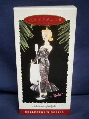 VINTAGE MATTEL HALLMARK 1995 KEEPSAKE BARBIE ORNAMENT - SOLO IN THE SPOTLIGHT - image 1 of 4