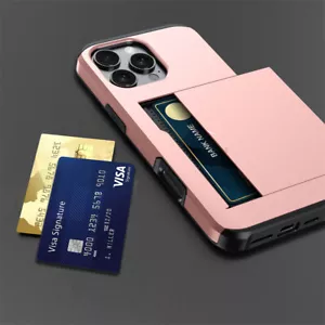 Card Hard PC Case For iPhone 7 8 Plus 16 e 15 14 13 12 11 Pro X XS XR Max Cover - Picture 1 of 18