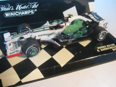 1:43 Bar Honda RA108 R. Barrichello 2008 Minichamps 400080017 in new showcase - Image 1 of 2