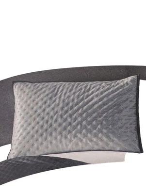 Lot of 2 Hudson Essex Decorative King Size 20"x36" Mink Pillow Sham Grey New - Image 1 of 3