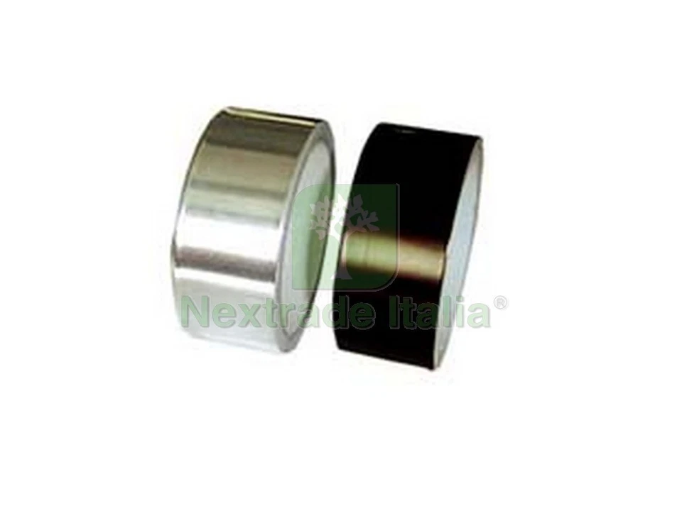 1PZ NASTRO ADESIVO IN ALLUMINIO PER ALTE TEMPERATURE MM.40X9 MT. COLORE NERO: - Immagine 1 di 1