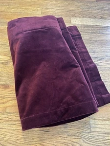 Pottery Barn Maroon Velvet Window Valance 102” X 18” - Picture 1 of 3