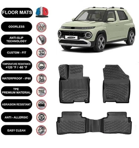 Alfombrillas forro para Hyundai Inster (2024-2026) impermeables 4D negras 4 un. - Imagen 1 de 5