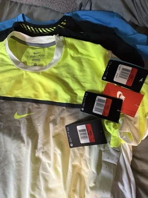 4 Shirt Lot Nike Jordan Dri-fit Run Large New T Shirts Tags Polyester Combat 42 - Image 1 of 4