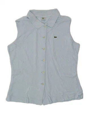 Blusa Camisa LACOSTE Mujer Sin Mangas Talla 42 Grande Azul Algodón BE09 Foto 1 de 4
