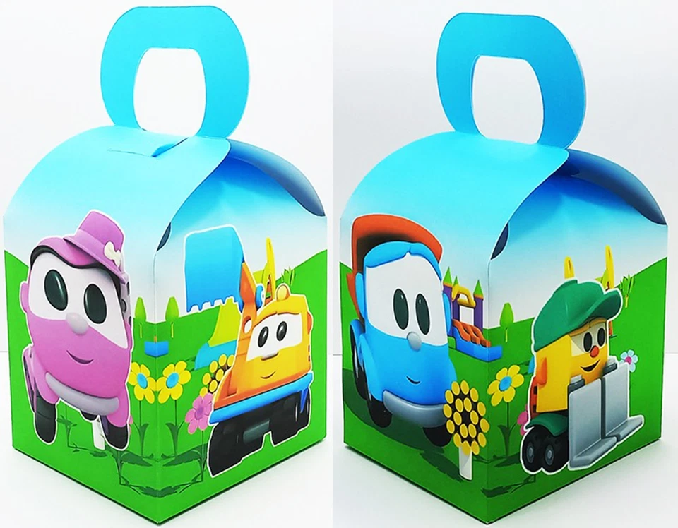 Conjunto de aniversário Leo the Truck festa banner prato copo guloseimas sacos caixa favor toppers - Imagem 1 de 1