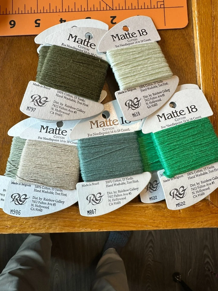 Matte 18 Cotton Rainbow Gallery greens set - Image 1 of 1