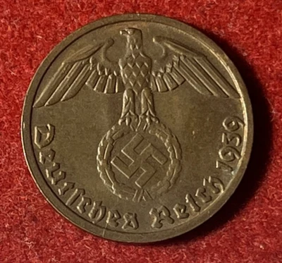 Moneda de bronce Alemania Reichspfennig 1939 D KM#89 T8034 Foto 1 de 2