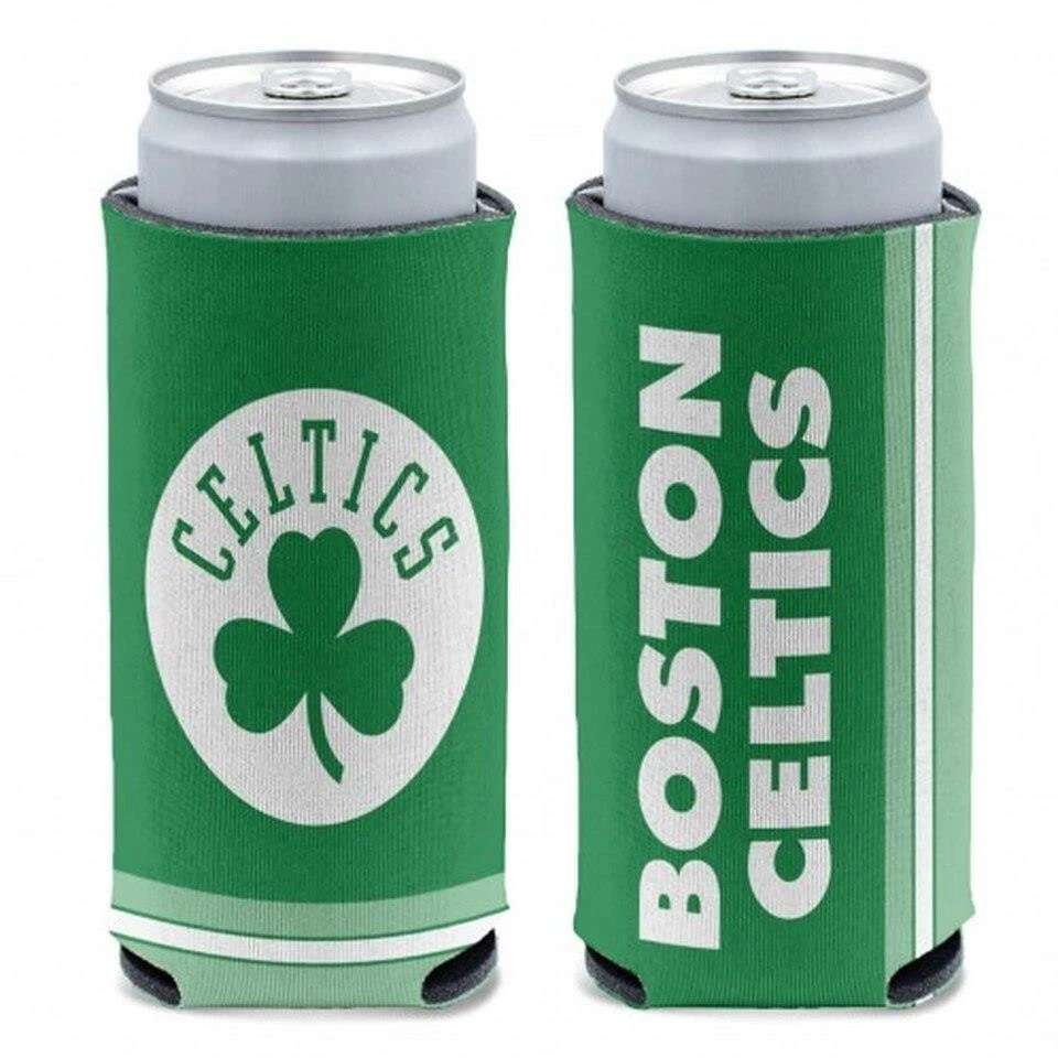 Boston Celtics 12oz Slim Can Cooler [NEW] NBA Beer Seltzer Coozie Claw Holder - Image 1 of 1