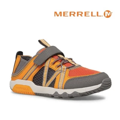 Zapatilla deportiva Merrell Hydro Free Roam Big Kid para agua 7 naranja/gris usada en excelente estado limpia ajustable Foto 1 de 4