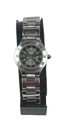 Reloj Terner Mujer 21mm Tono Plateado Esfera Gris ¡NUEVA BATERÍA FUNCIONA! Foto 1 de 4