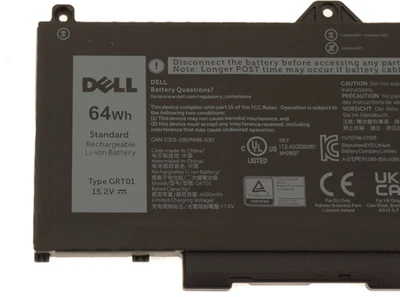 Genuine 64WH GRT01 Battery For Dell Latitude 5521 5421 Precision 3561 3470 - Image 1 of 2