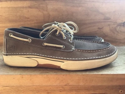 Mens Sperry Top Sliders Brown Leather Color Size 10.5 Nice! - Image 1 of 4