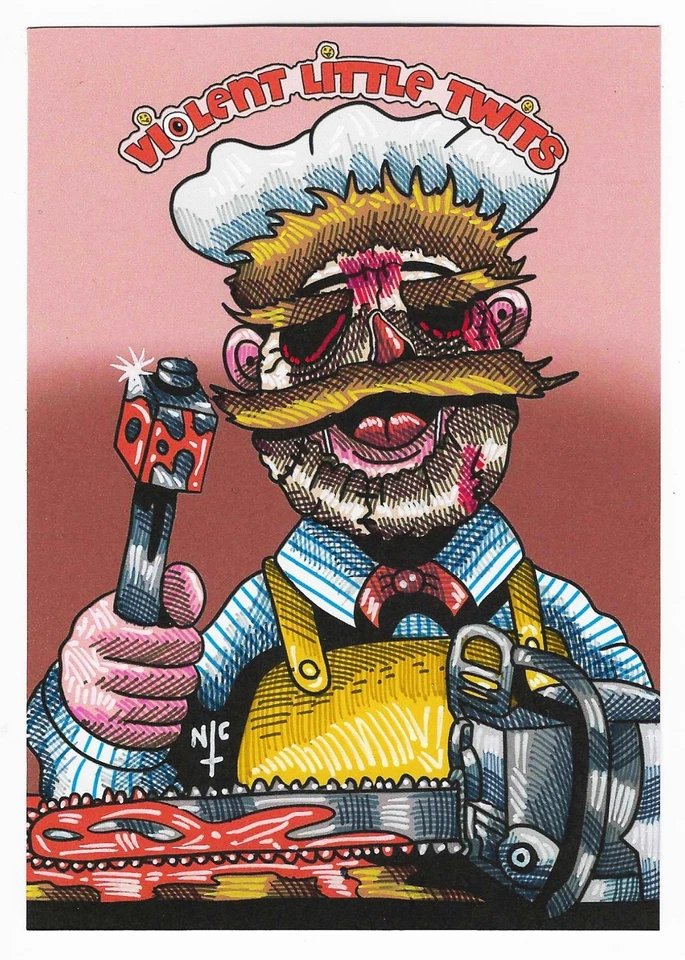   Oversized Sketch Card In Inks  Violent Little Twits Range the chef, muppets - Image 1 of 1