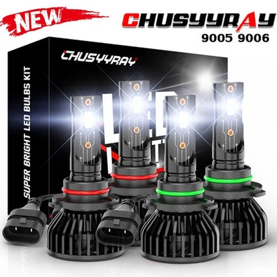 4* Bombillas de faros LED para Pontiac Grand Prix 1988-2008 haz alto bajo 6000 k Foto 1 de 4