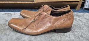 size 11 eu 45 mens clarks brown leather brogues - Picture 1 of 5