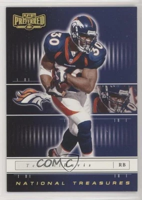 Playoff Preferred National Treasures Gold 2001/100 Terrell Davis #13 Salón de la fama Foto 1 de 2