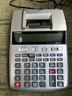 Canon P23-DHV-3 Printing Calculator Clock & Calendar - Image 1 of 4