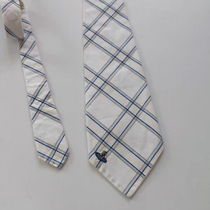 VIVIENNE WESTWOOD WIDE COTTON Vintage Neck Tie - Excellent Condition - Picture 1 of 12